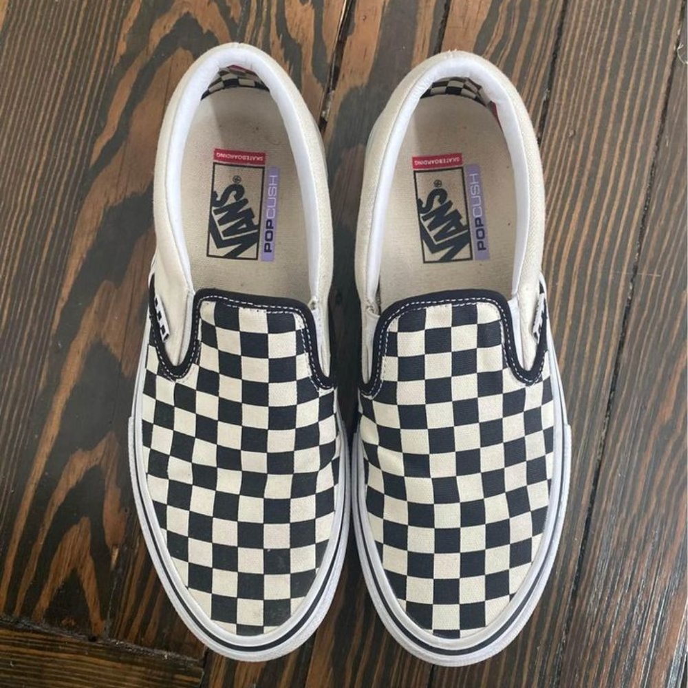 COMFYCUSH CHECKERBOARD SLIP-ON VANS